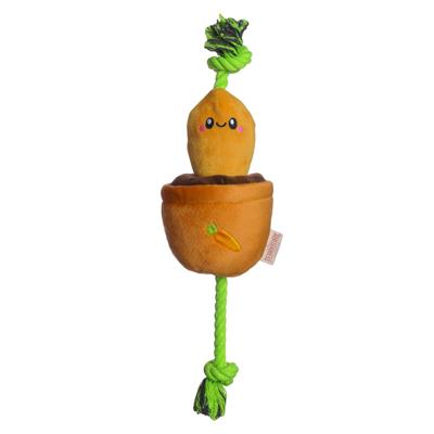 Carrot Treat-and-Tug Dog Toy
